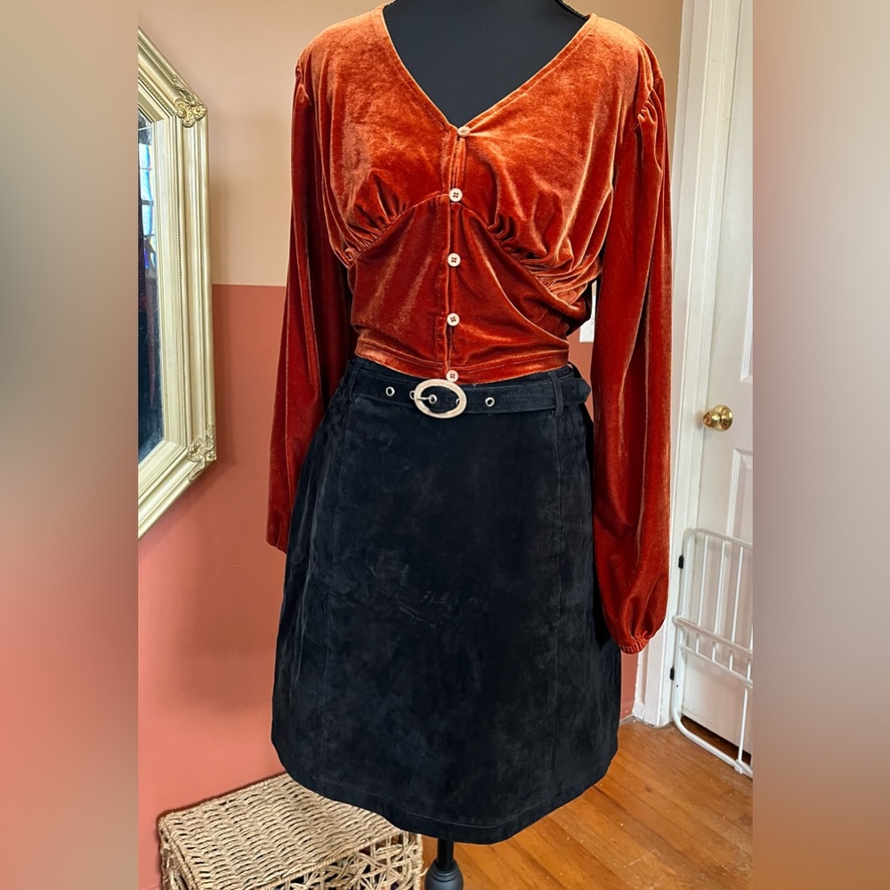 Mixit Leather Suede Skirt Vintage 90’s